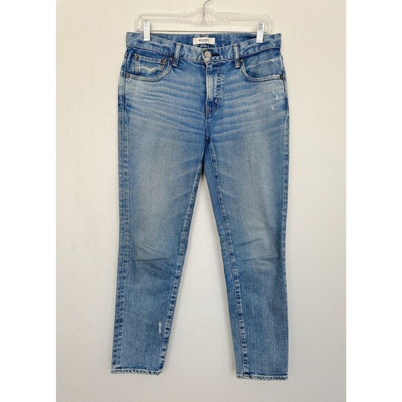 Moussy Vintage Slim Straight Jeans Boyfriend Fit Medium Wash Blue Women's 31 - Picture 1 of 9